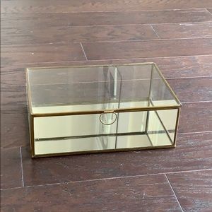 West Elm Gold Glass Shadow Box